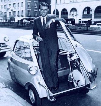 Cary on a mini-car