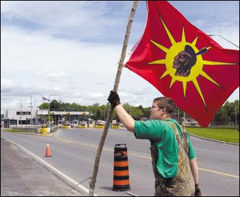 Mohawk flag at Akwesasne