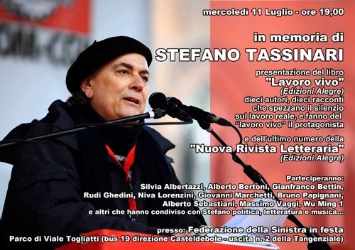 Serata in memoria di Stefano Tassinari - locandina