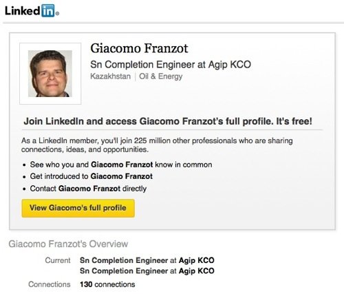 Franzot su Linkedin