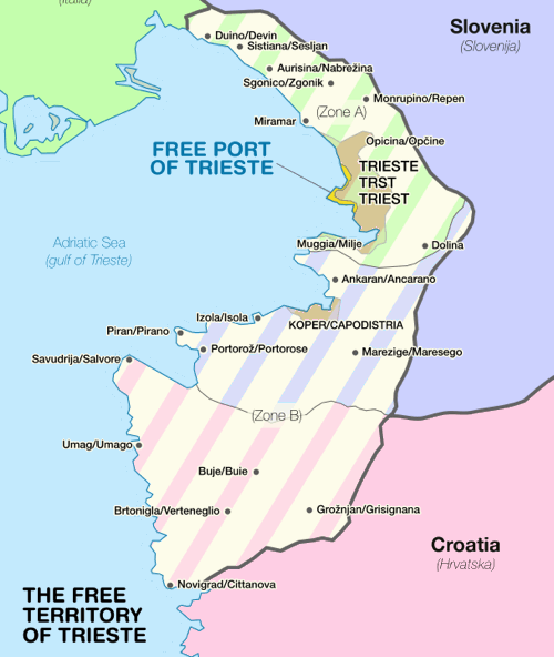 I confini del Territorio Libero di Trieste (1947 - 1954)