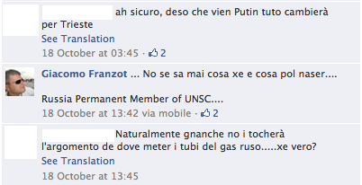 Franzot ricorda, sognante, che la Russia è membro permanente del consiglio di sicurezza dell'ONU