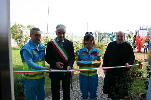 16 settembre 2012. Il sindaco di Cervesina (PV) Daniele Fuso inaugura la nuova sede della Croce Misericordia.