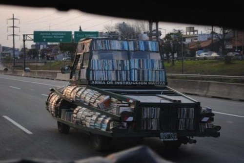 Tank Shaped Mobile Library