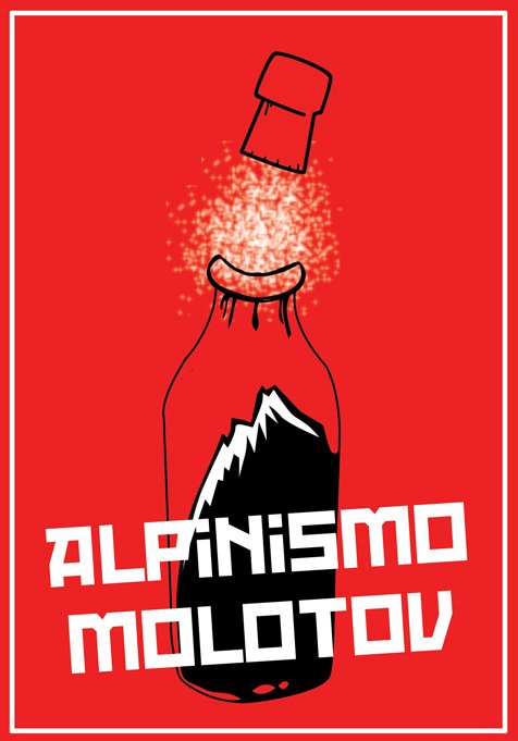 Logo per il lancio di Alpinismo Molotov, realizzato da Simone Vecchioni