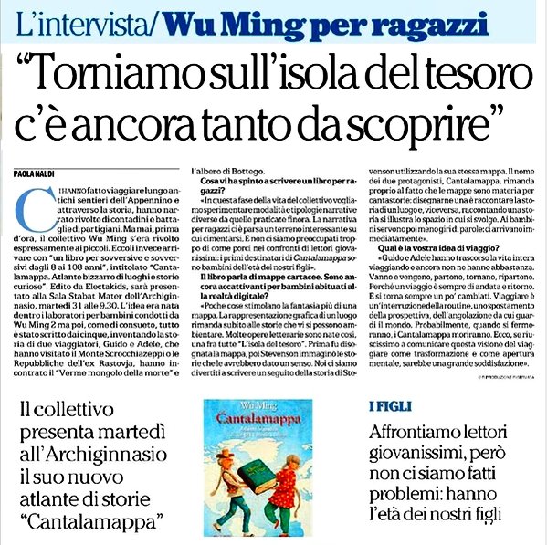 Intervista a Repubblica su Cantalamappa