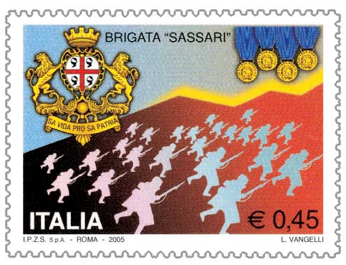 Brigata Sassari, il francobollo