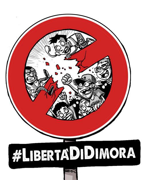 Corteo 26 settembre, Bologna, per la libertà di dimora