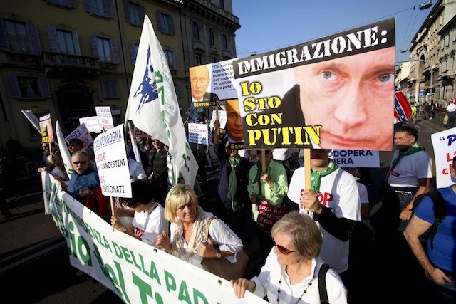 Milano, 18 ottobre 2014, manifestazione fascioleghista.