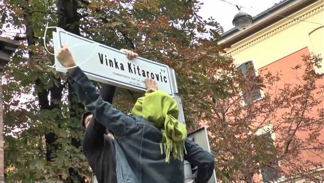 27 settembre 2015, Bologna, la reintitolazione dal basso di via Libia