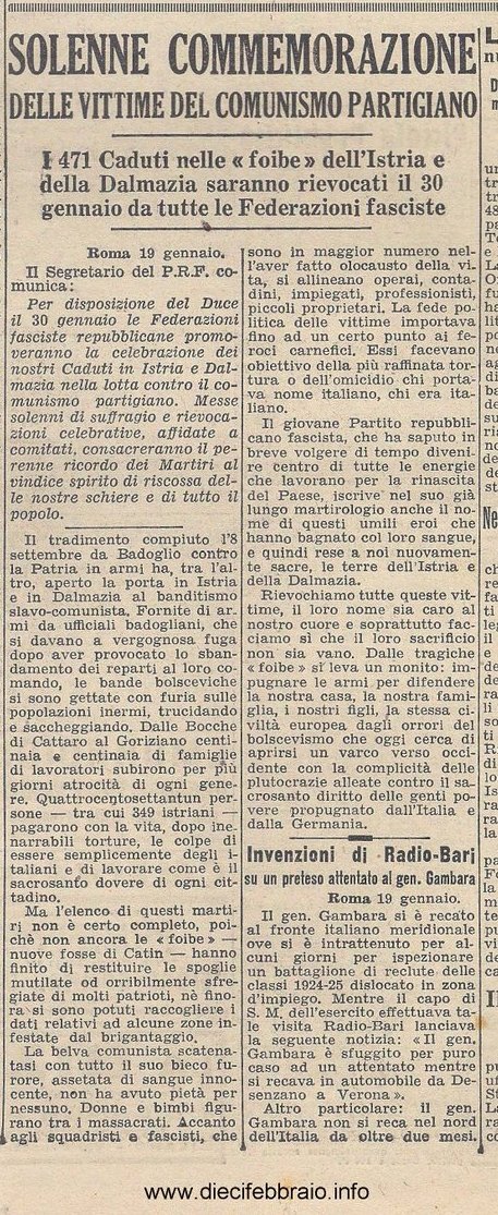 Il primo Giorno del Ricordo, 1944