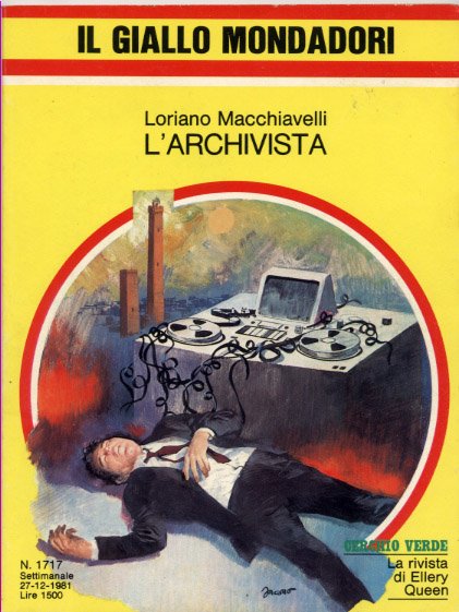 L'Archivista di Loriano Macchiavelli nell'ediione Il Giallo Mondadori, 1981