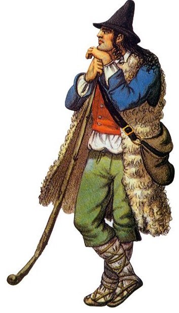 Davide/Galileo in costume abruzzese.