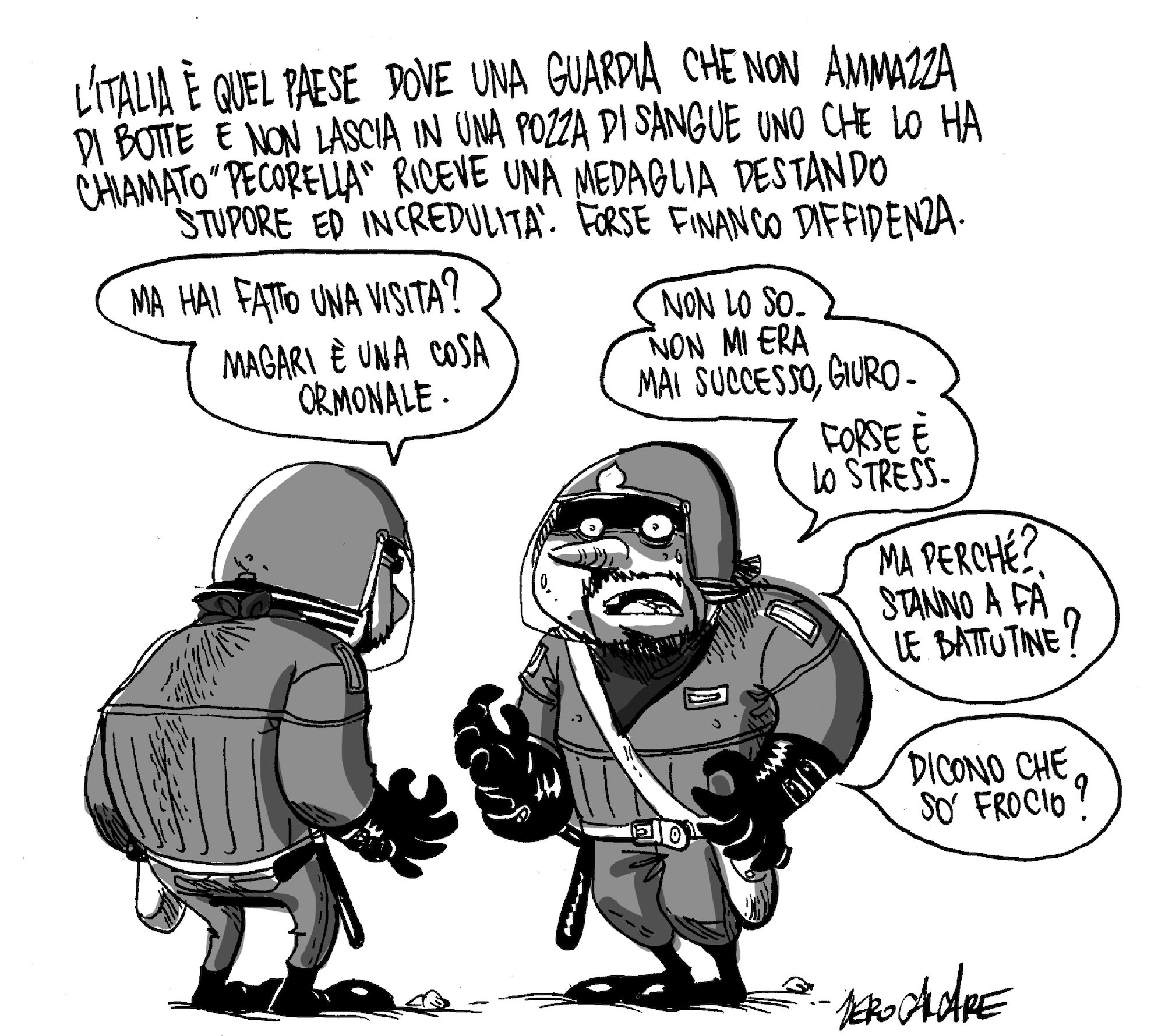 La vignetta di ZeroCalcare sul caso Pecorella, 2012