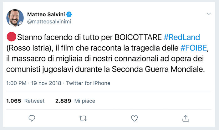Bruka u Jasenovcu – Italijanski ambasador izrazio "solidarnost sa hrvatskim narodom" Salvini_redland
