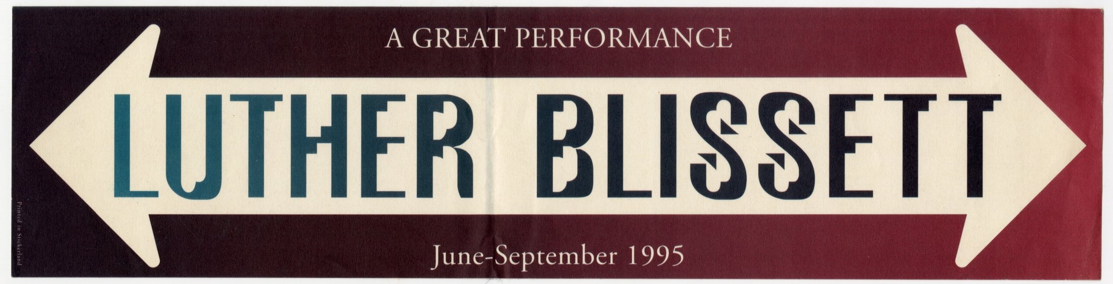 Piermario Ciani, Sticker per il Luther Blissett Project, 1995