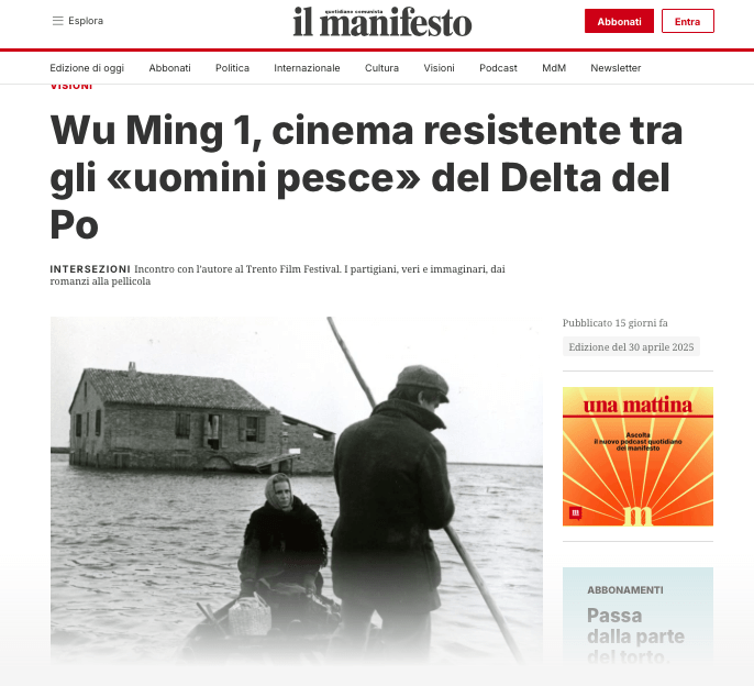 Gli uomini pesce sul Manifesto