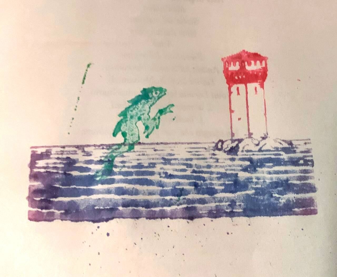 Evoluzioni dell'ex libris de Gli uomini pesce.