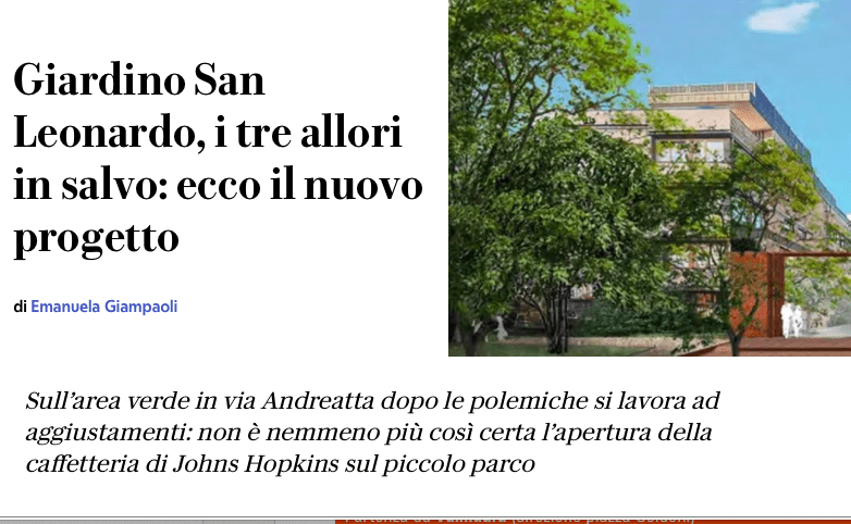 Passi indietro della JHU