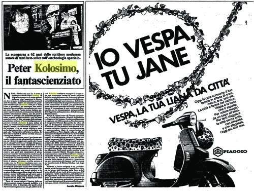 L'Unità riporta la notizia della morte, pardon, del decollo di Peter Kolosimo