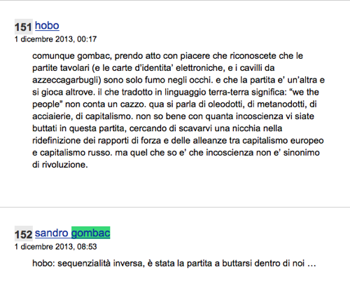 Gombac ammette che la partita è quella di gasdotti e oleodotti e MTL vuole avere un ruolo nei nuovi accordi tra capitalismo europeo e capitalismo russo