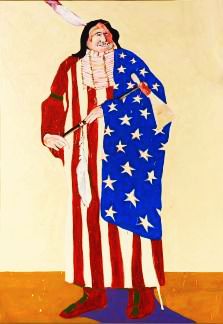 The American Indian, oil on linen, Fritz Scholder, 1970